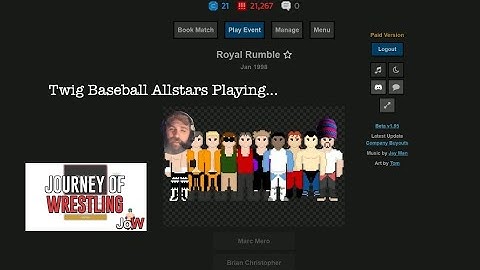 Twig Baseball Allstars Playing... Journey Of Wrestling (Part 1)