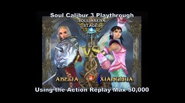 Soul Calibur 3 Abelia using the Action Replay Max 50,000 cheat codes for Ps2 :D #Playstation #Sony