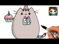 How to Draw Happy Birthday Pusheen Cat