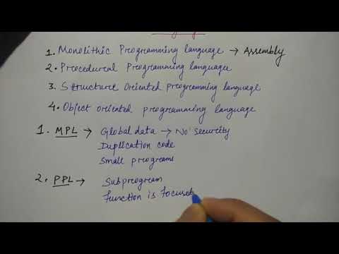 object oriented programming