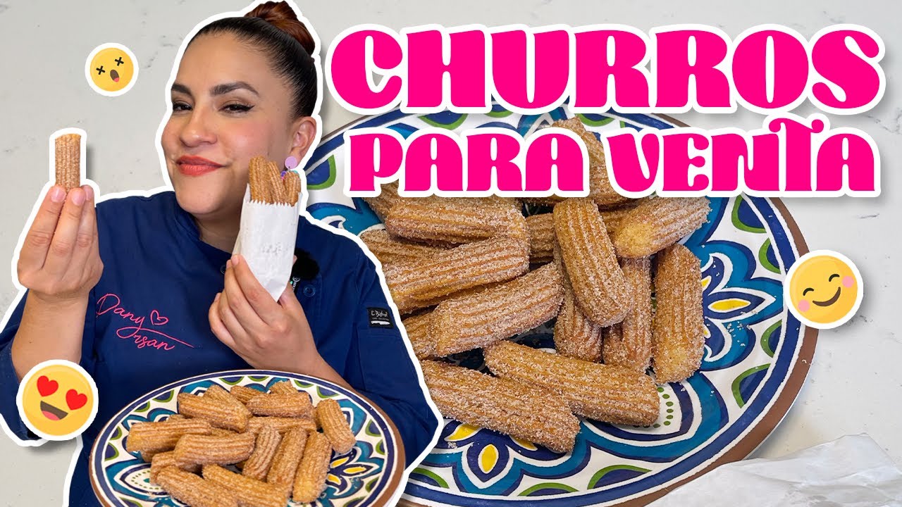 Como hacer CHURROS CASEROS PARA VENTA ✨🤑 / ¡Super Fácil y rápido!!!!💗😍