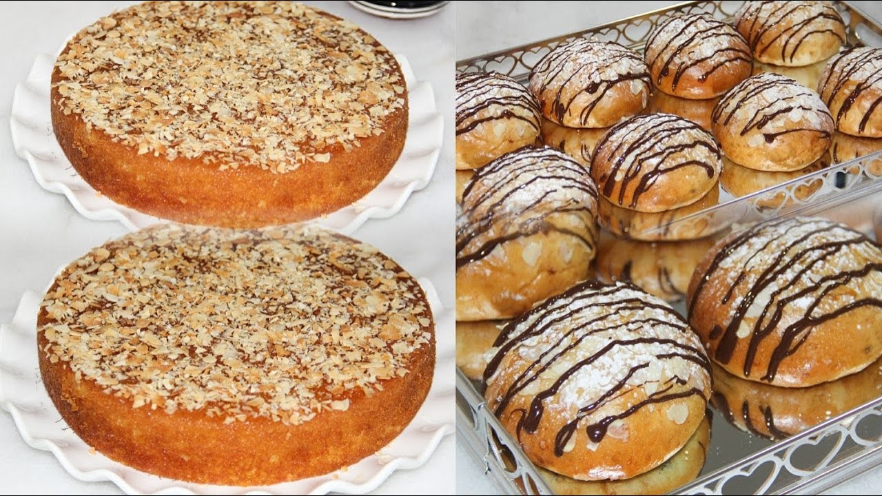 شهيوات عجيبة خطيرة في المذاق رخيصة اقتصادية لازم ديريها في العيد بسبوسة سريعة 😋بريوش خفيف مثل القطن