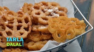 Rose Cookies, Achappam (Christmas Recipe) by Tarla Dalal
