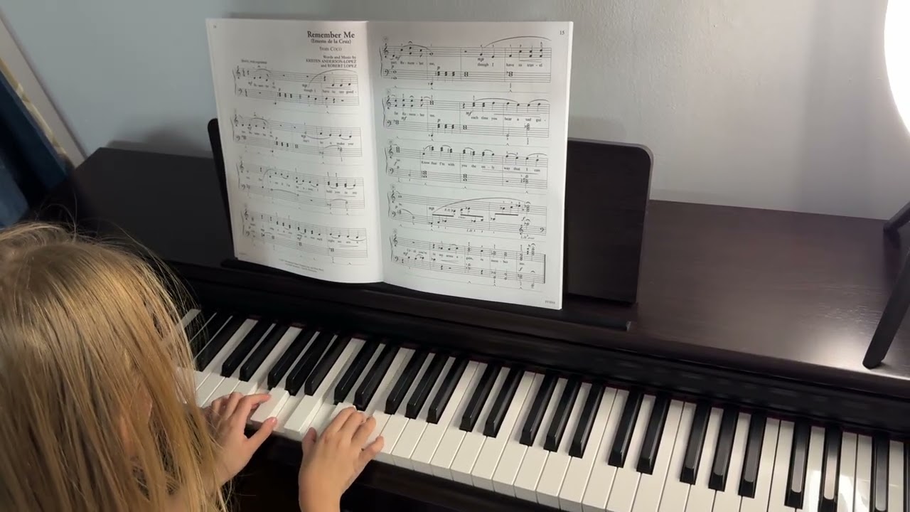 Remember Me Piano from Level 3A - 3B Fun Time Piano Book Disney