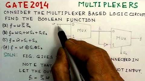 Video solution to GATE ECE 2014 Problem-Multiplexers