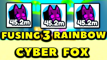 Fusing from rainbow Cyber Fox to rainbow Robot | Fusing Method | Roblox Pet Simulator X