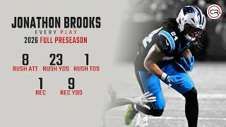 Jonathon Brooks Preseason Highlights Every Play
