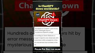 is chat gpt down ?Chatgpt outage ||why  Chatgpt down news today about AI chat bot down #chatgpt #ai