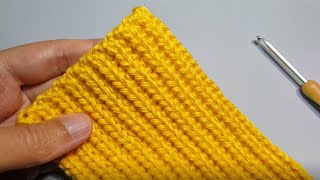 КАК СПИЦАМИ! Супер классная РЕЗИНКА КРЮЧКОМ! How to Crochet Ribbing