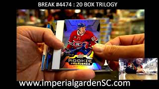 BREAK #4474 : 20 BOX 2023-24 #upperdeck TRILOGY NHL HOCKEY BOX CASE BREAK