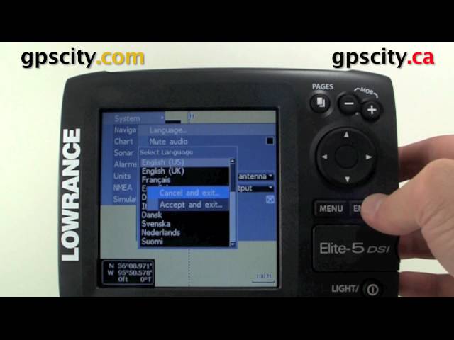 Lowrance Elite 5 Video Manual - Changing To and From the Advance