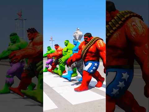 SPIDER-MAN BROTHERS TAKE on HULK BROTHERS in GTA 5! UNBELIEVABLE FIGHT 💥 #Shorts #gta5