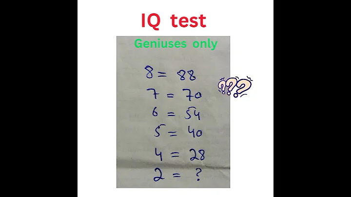 Only geniuses are Able to solve this Iq question