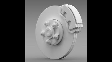 3D Model of Brake Of Ford Mustang Review