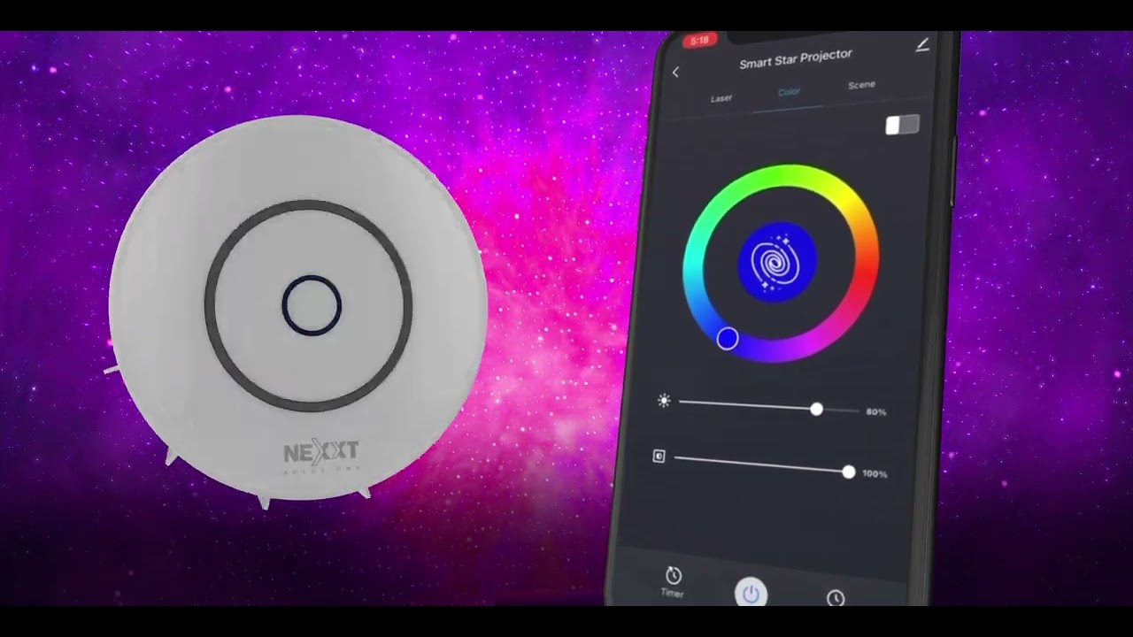 Proyector de Estrellas Galaxy Star NEXXT Smart con WIFI App Celular y  Control por Voz, oferta LOi.