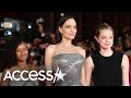 Angelina Jolie Dazzles w/ Daughters Zahara & Shiloh At 'Eternals' Rome Premiere