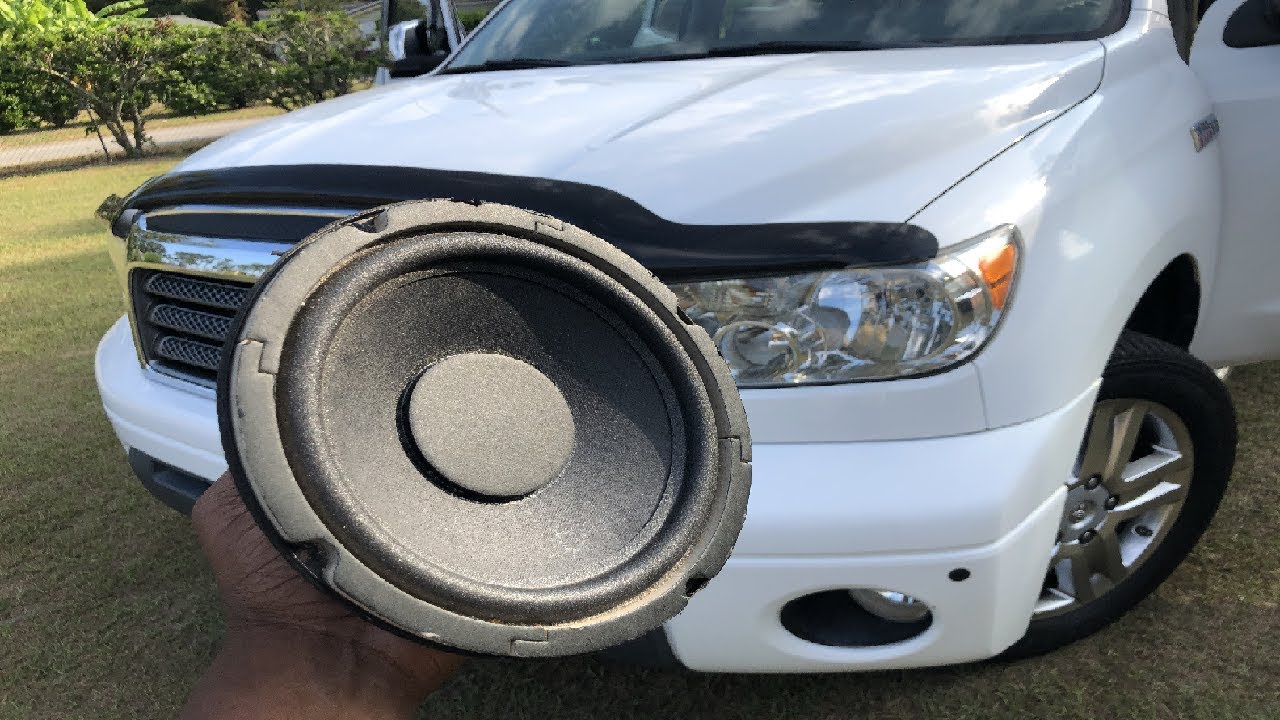 Replacing Toyota Tundra JBL Sub with a Home Theater Subwoofer - YouTube