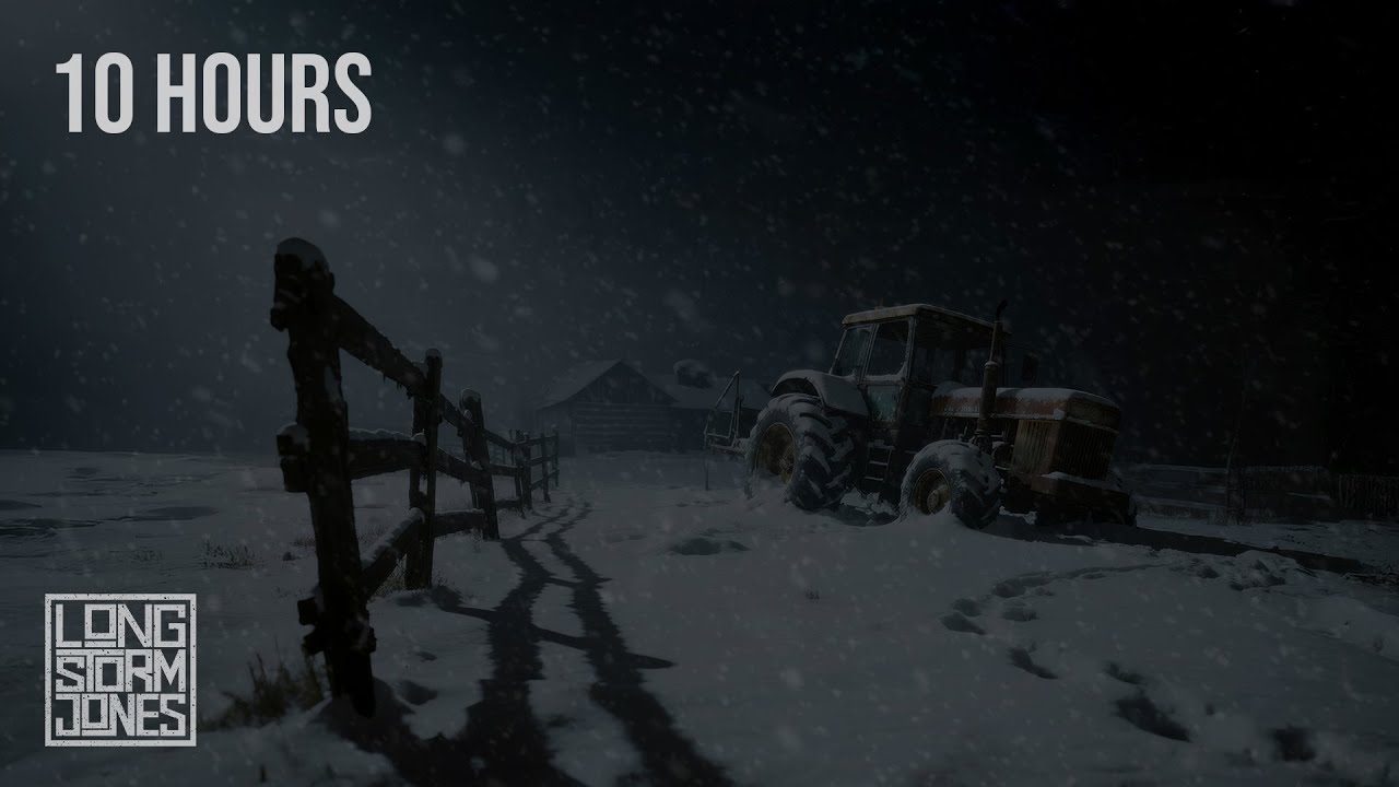 THE FROZEN FENCELINE | Relax to Deep & Textured Howling Wind & Blowing Snow Ambience | 10 Hours |