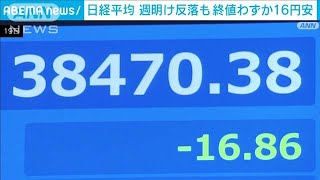 日経平均株価　売り買いが交錯　反落も下げ幅わずか16円(2024年2月19日)