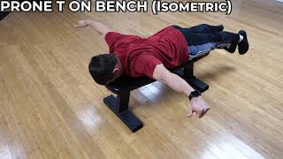 Prone T on Bench (Isometric)