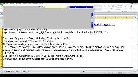 Creating a database program with a flexible mask in Excel VBA xxx