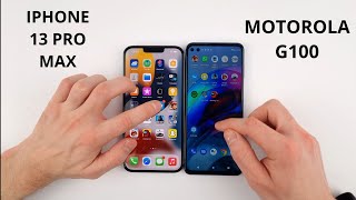 Iphone 13 Pro Max vs Motorola G100 SPEED TEST