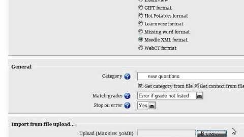 Moodle in a Minute - Import Questions from MS Word Template