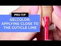 Opi pro tip applying gelcolor close to the cuticle line