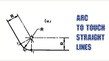 HOW TO DRAW AN ARC OF RADIUS R TANGENTIAL TO THE ARM OF AN OBTUSE ANGLE || PRINCIPLE OF TANGENCY