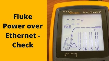 Testing Power over Ethernet (PoE) with the Fluke Microscanner 2