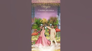 Sangeet invite | Wedding sange |wedding animated video | Animated invitation card |