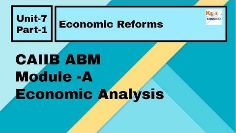 CAIIB ABM Module A Unit 7 Economic Reforms Part 1