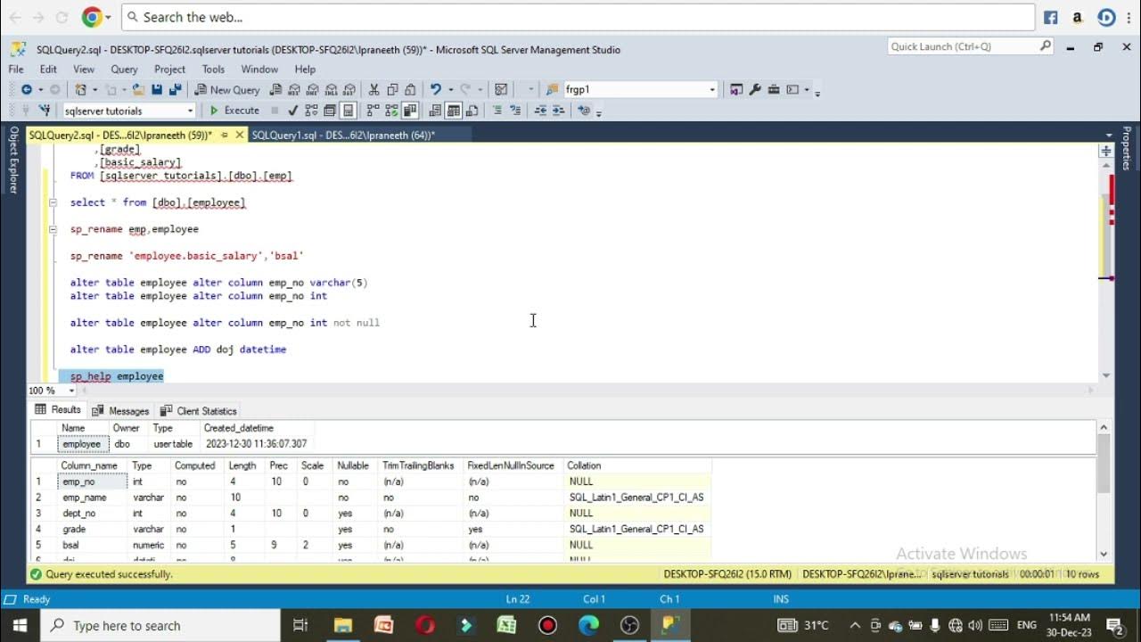 2. HOW TO MODIFY TABLES IN SQL SERVER? - YouTube