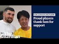 Socceroos thank fans for their support as they arrive home from World Cup