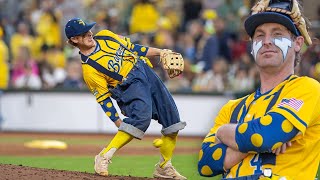 Rodeo Clown Trick Pitcher has over 30 Trick Pitches