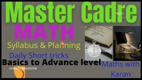 Master cadre maths I Syllabus & Planning I master cadre 2022