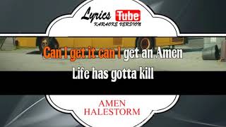 Vignette de la vidéo "HALESTORM - AMEN | Official karaoke musik video"