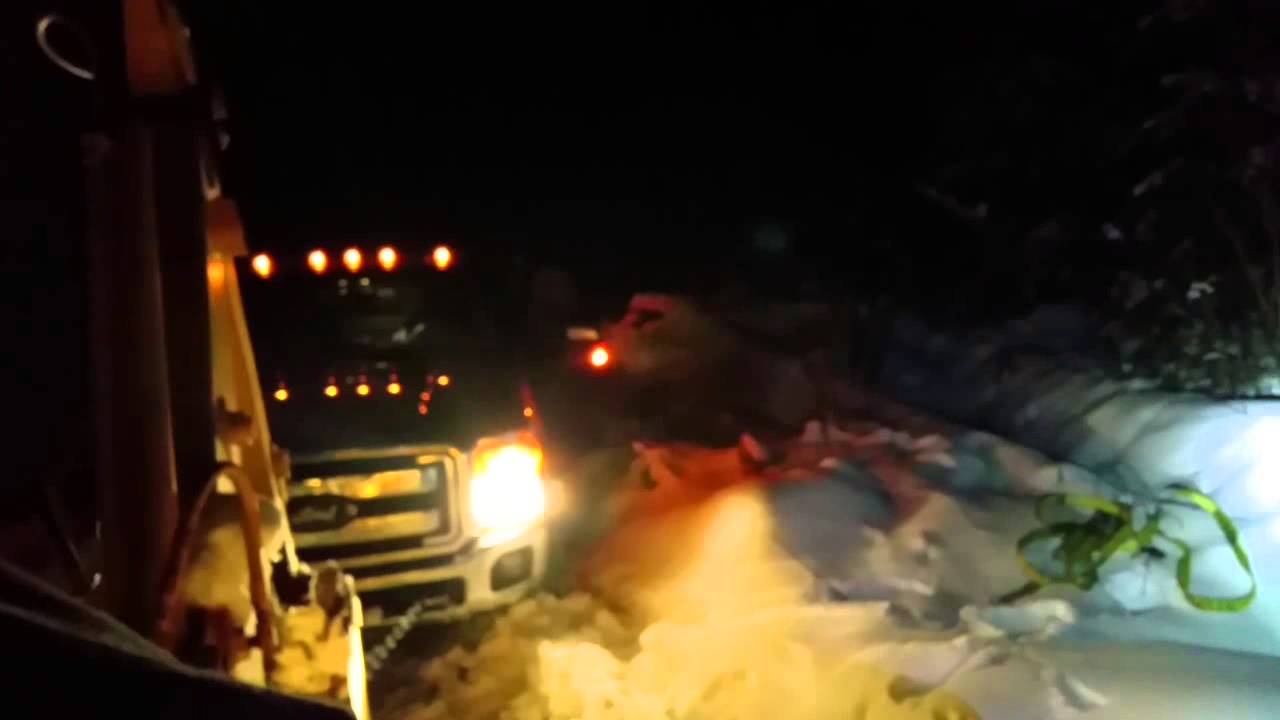 Dozer ditch rescue at the off grid cabin