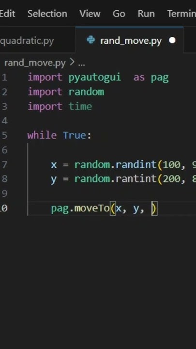 MOUSE MOVING code in python!! #coding #programming #python #datascience ...