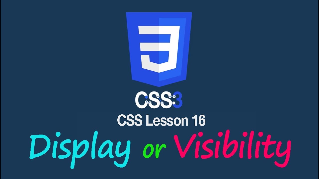What is the Difference Between Display & Visible ? | Lesson 16 CSS ...