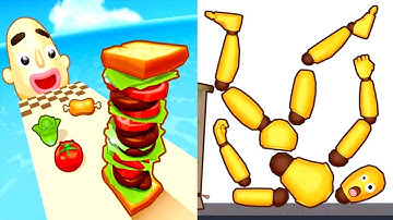 Sandwich Runner vs Ragdoll Break - Satisfying ASMR Gameplay Android , iOS