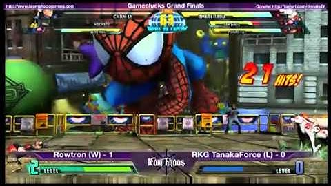Tourneyplay March MvC3 Singles - Rowtron (MAG/SEN/CHN) vs RKG TanakaForce (AMA/SEN/MAG) Grand Finals