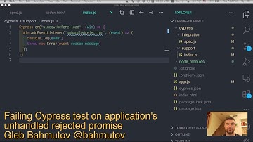 How to fail Cypress test if the application creates unhandled rejected promise