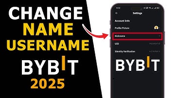 How to Change Name and Username on Bybit 2025