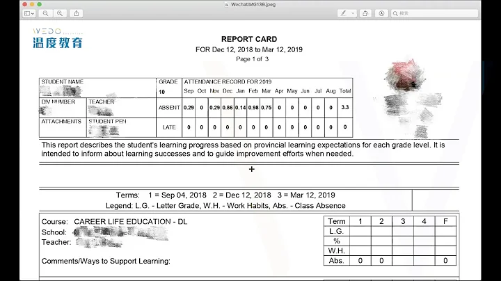如何看懂孩子的 Report Card - 在校成绩单 （一） - 天天要闻