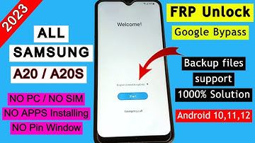 Samsung A20/A20S FRP Bypass 2023 | Google Account Unlock | Remove FRP Lock Without PC Android 11