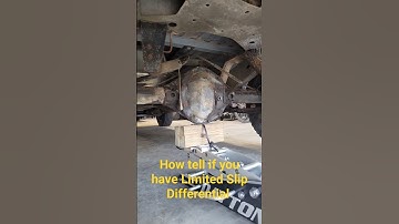 How to tell if you have a Limited Slip Differential