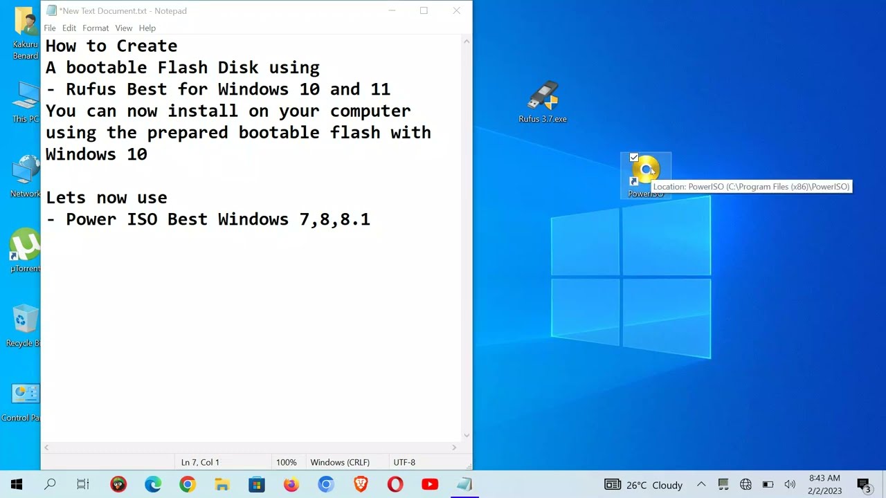 How to Create a bootable Flash Disk for Windows PC