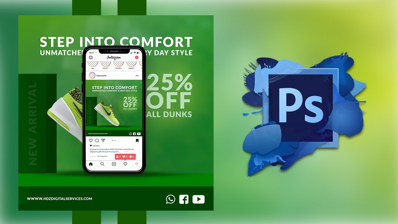 Social Media Post Design | Product Manipulation | Photoshop Tutorial ...