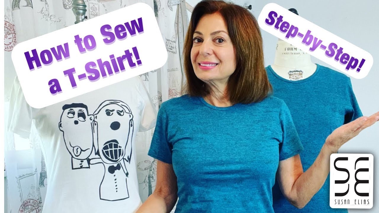 HOW TO SEW A TSHIRT STEP BY STEP / EASY TUTORIAL FOR MAKING TSHIRT